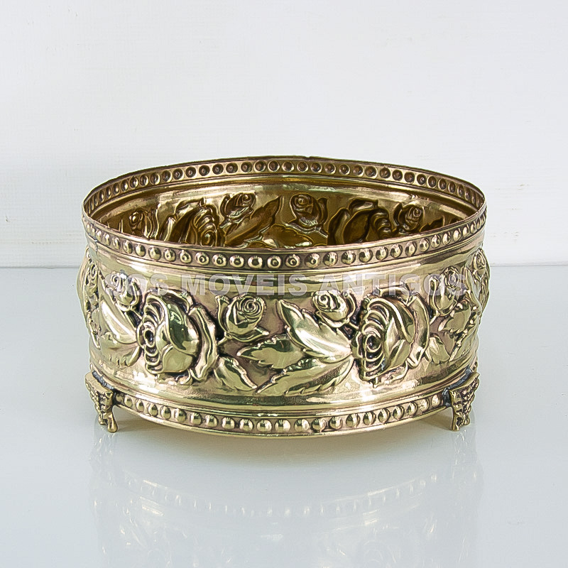 CACHEPOT EM LATÃO DOURADO – SOSMOVEISANTIGOS – ANTIQUARIO SP (1)