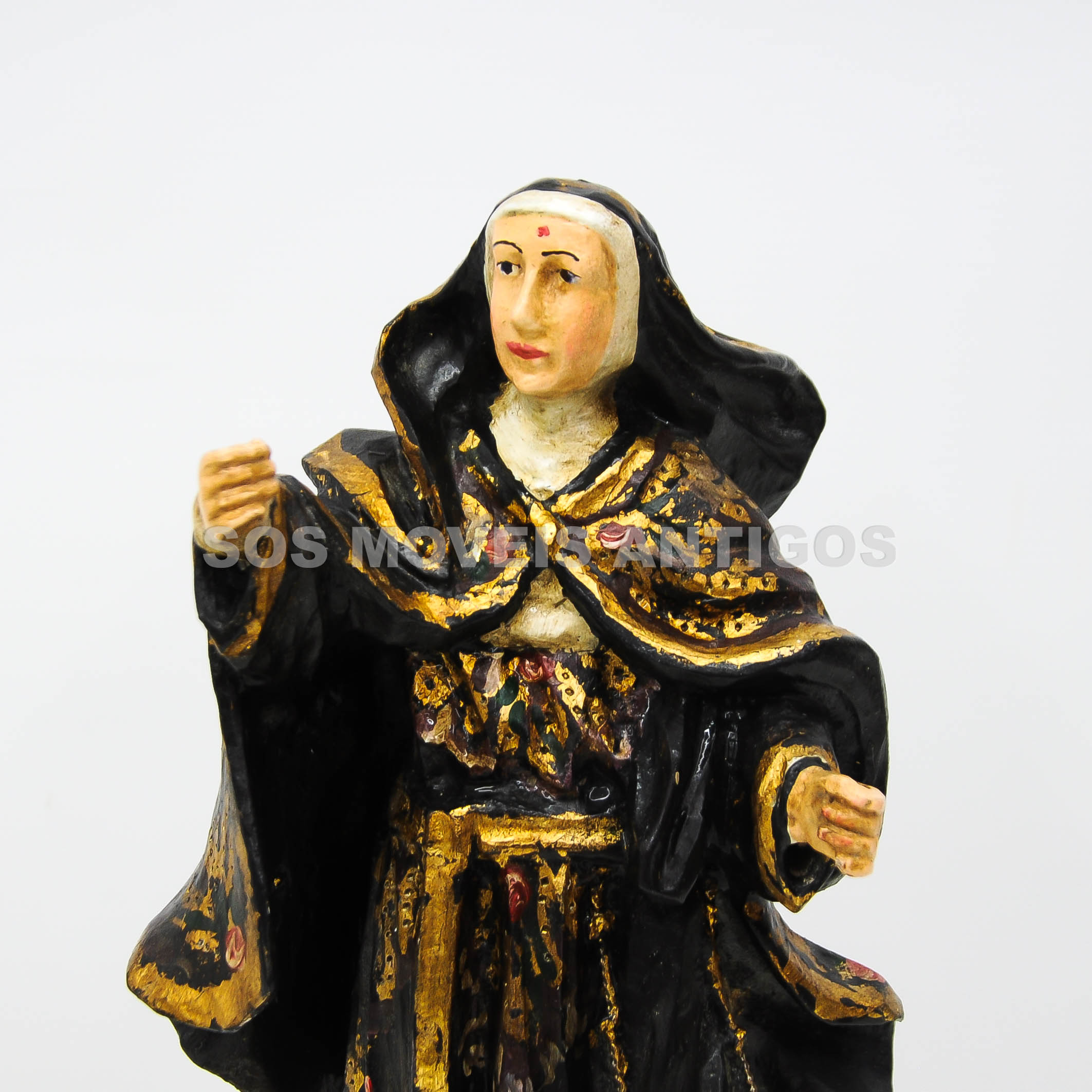 ESCULTURA IMAGEM SANTA RITA DE CÁSSIA SÉC. XVIII – SOSMOVEISANTIGOS-ANTIGUARIOSP (2)
