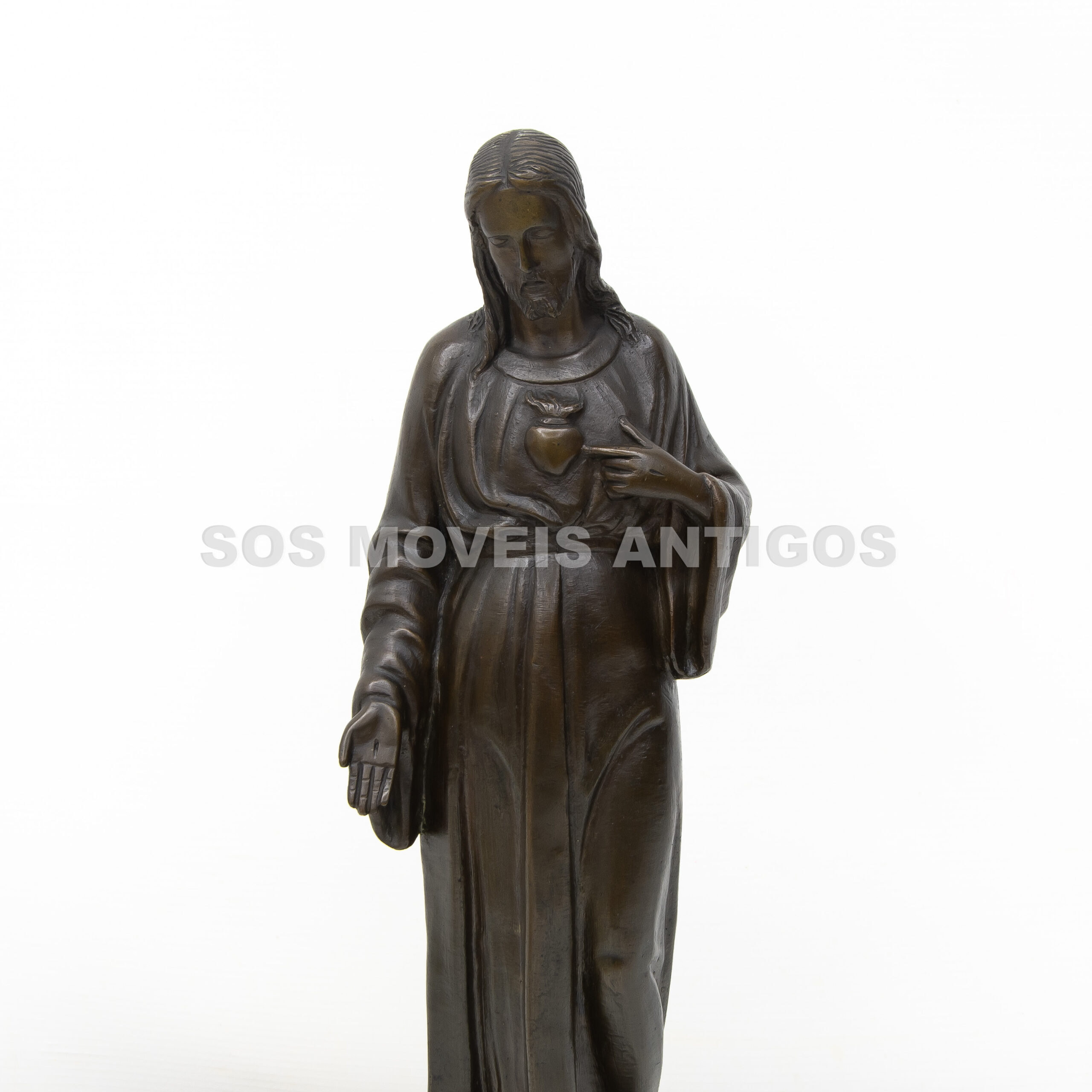 ESCULTURA REPRESENTANDO SAGRADO CORAÇÃO DE JESUS – SOSMOVEISANTIGOS – ANTIQUARIO SP (4)