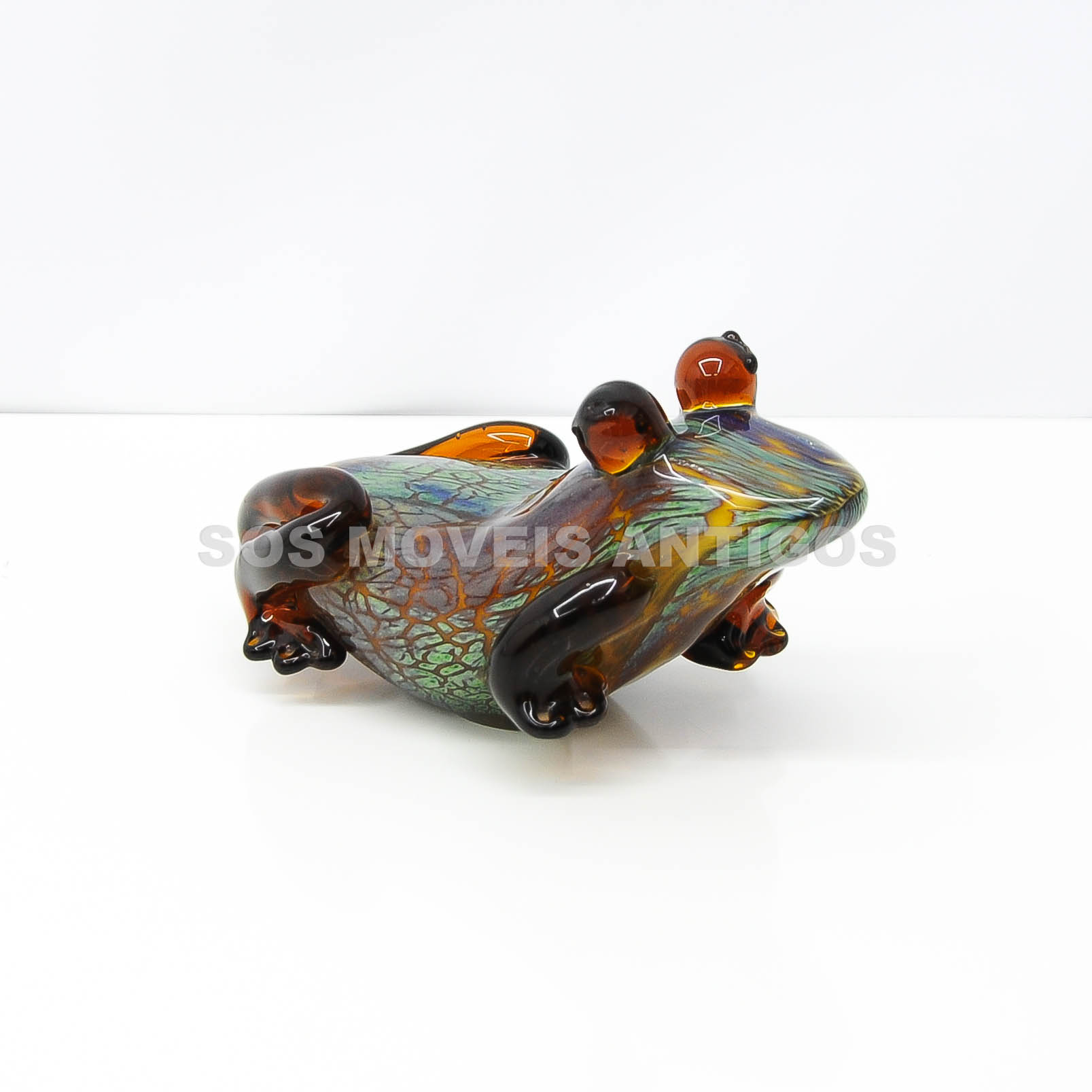 ESCULTURA REPRESENTANDO SAPO EM CRISTAL DE MURANO – SOSMOVEISANTIGOS – ANTIQUARIO SP (3)
