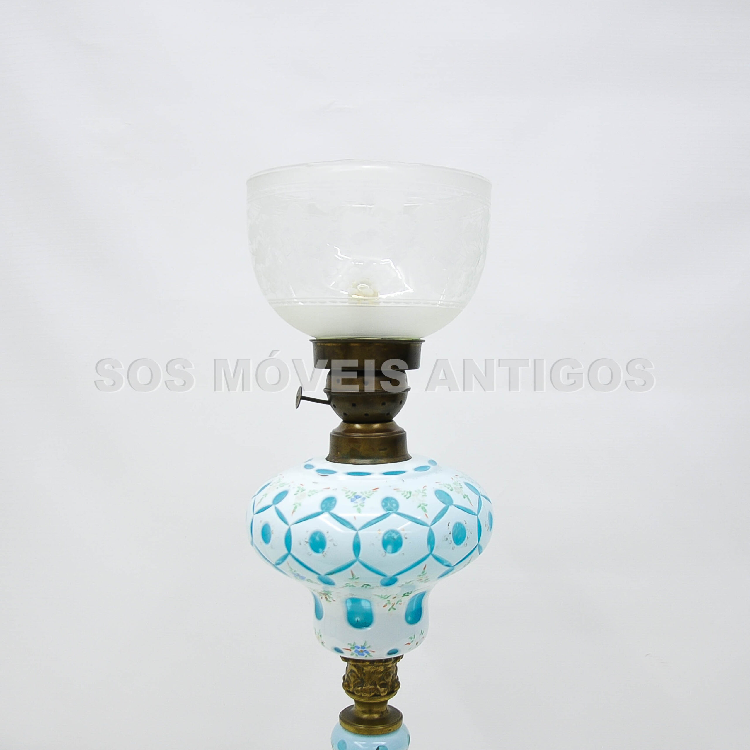 LUMINÁRIA DE MESA EM CRISTAL OVERLAY – SOSMOVEISANTIGOS – ANTIQUARIO SP (3)