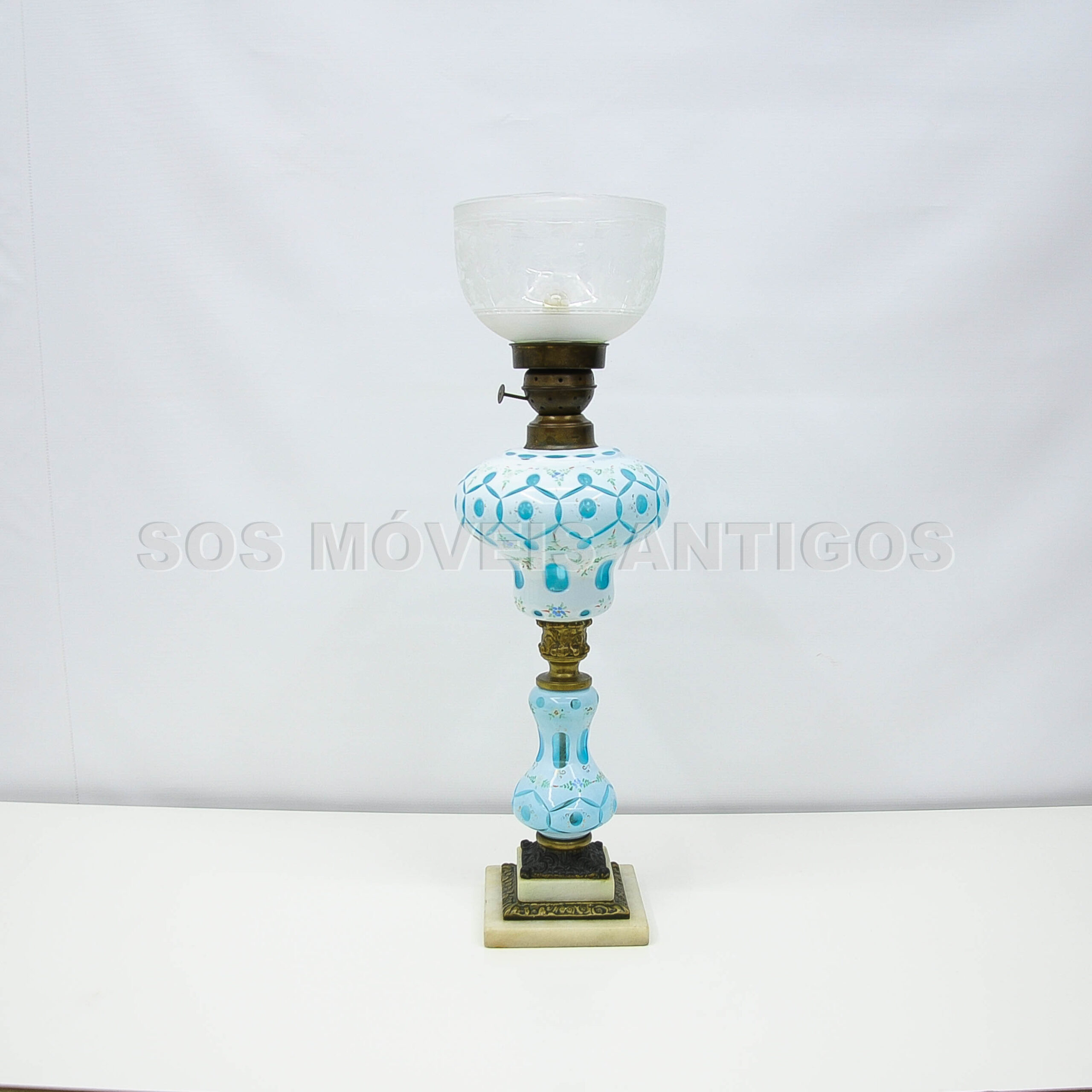 LUMINÁRIA DE MESA EM CRISTAL OVERLAY – SOSMOVEISANTIGOS – ANTIQUARIO SP (5)
