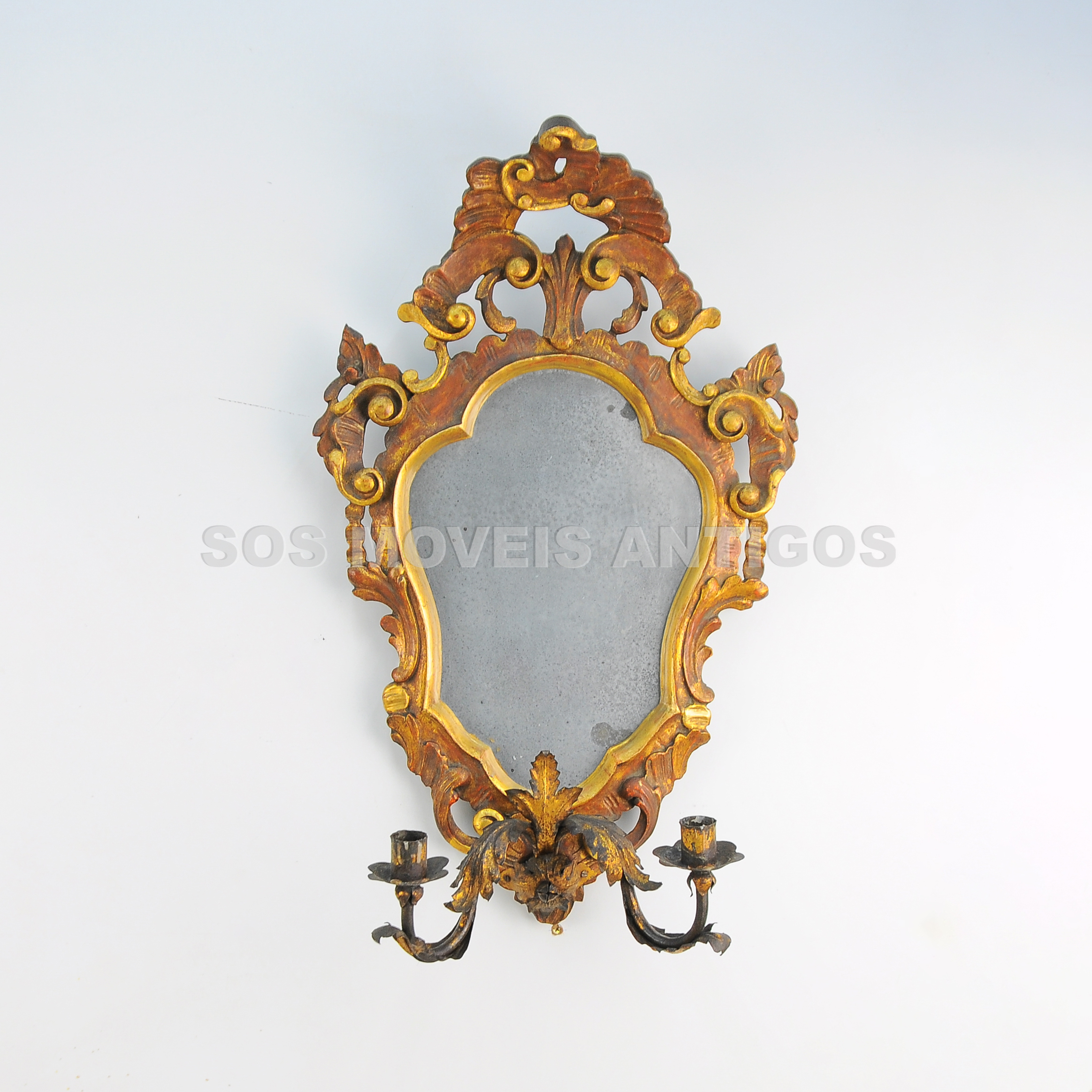 PAR DE ESPELHOS COM SUPORTE PARA 02 VELAS – SOSMOVEISANTIGOS – ANTIQUARIO SP (3)