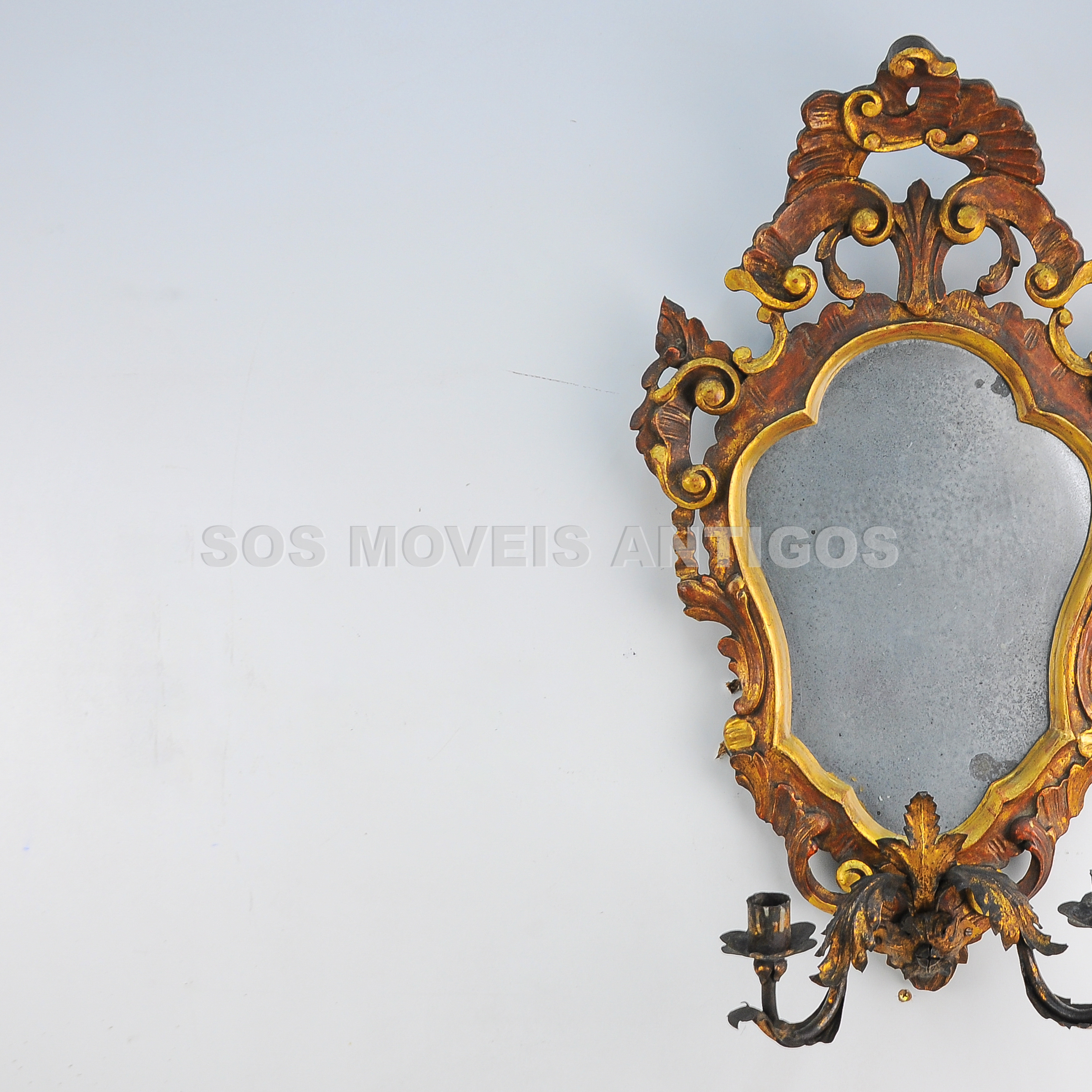 PAR DE ESPELHOS COM SUPORTE PARA 02 VELAS – SOSMOVEISANTIGOS – ANTIQUARIO SP (7)