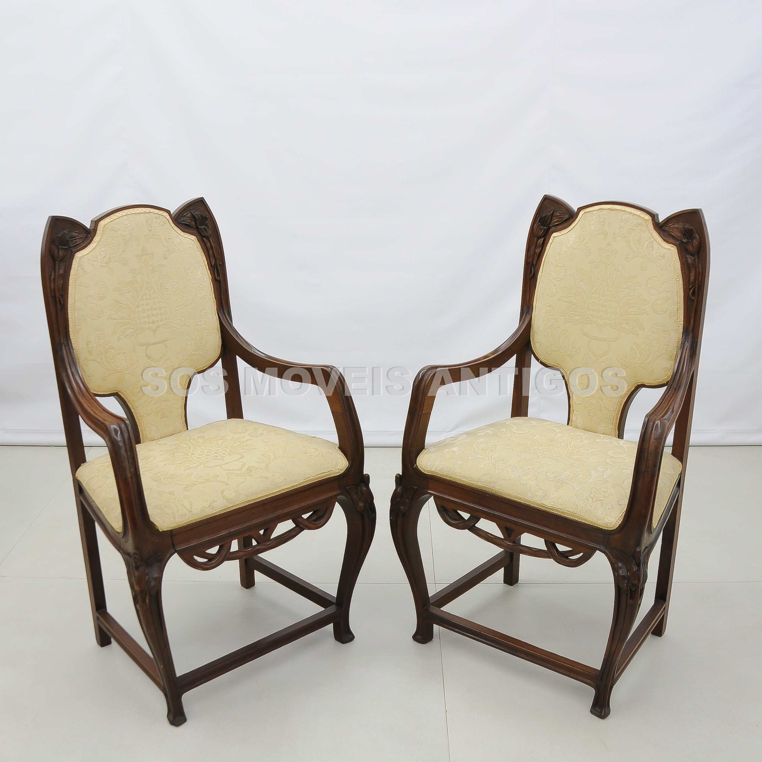 PAR DE POLTRONAS FRANCESAS – ESTILO ART NOUVEAU – SOSMOVEISANTIGOS – ANTIQUARIO SP (2)