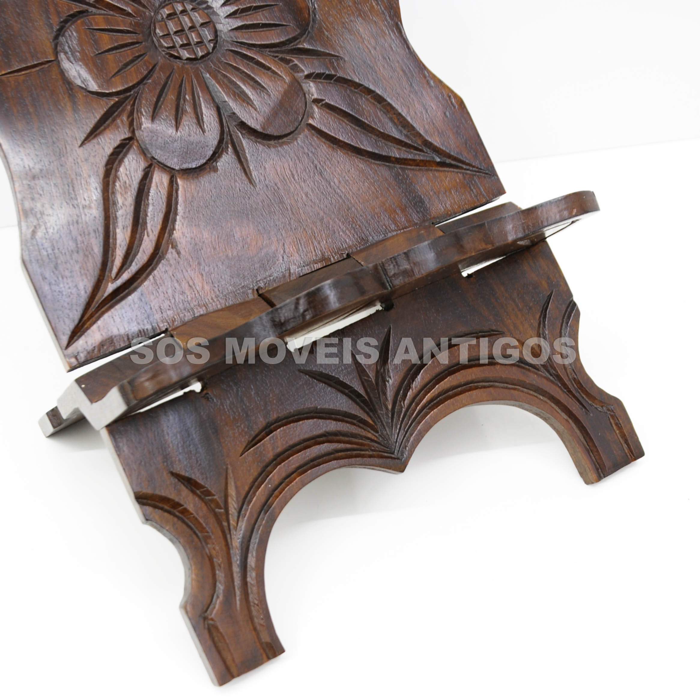 PORTA BÍBLIA EM MADEIRA IMBUIA – SOSMOVEISANTIGOS – ANTIQUARIO SP (1)