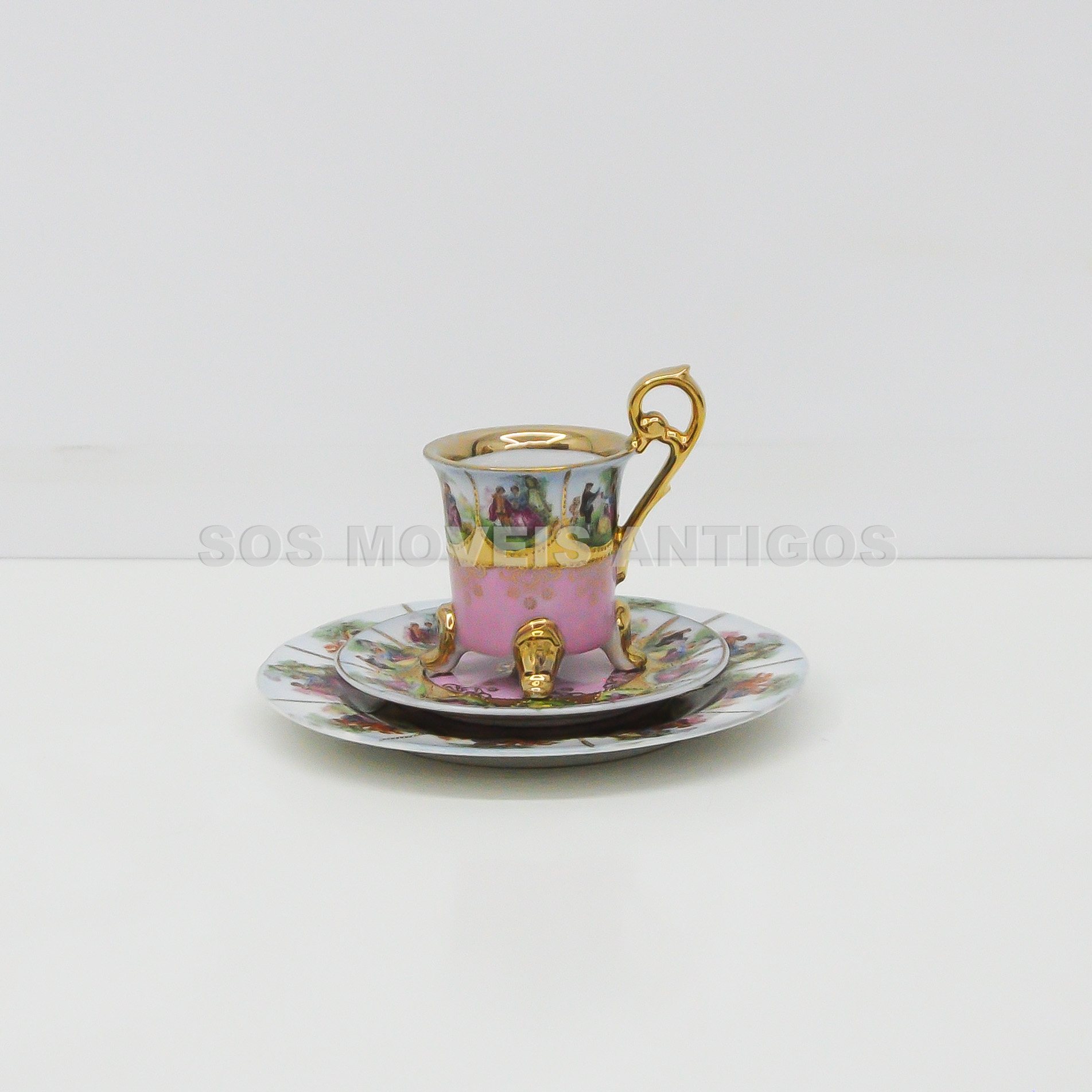 XÍCARA DE CAFÉ COM PRATO DE BOLO EM PORCELANA JAPONESA – SOSMOVEISANTIGOS – ANTIQUARIO SP (2)