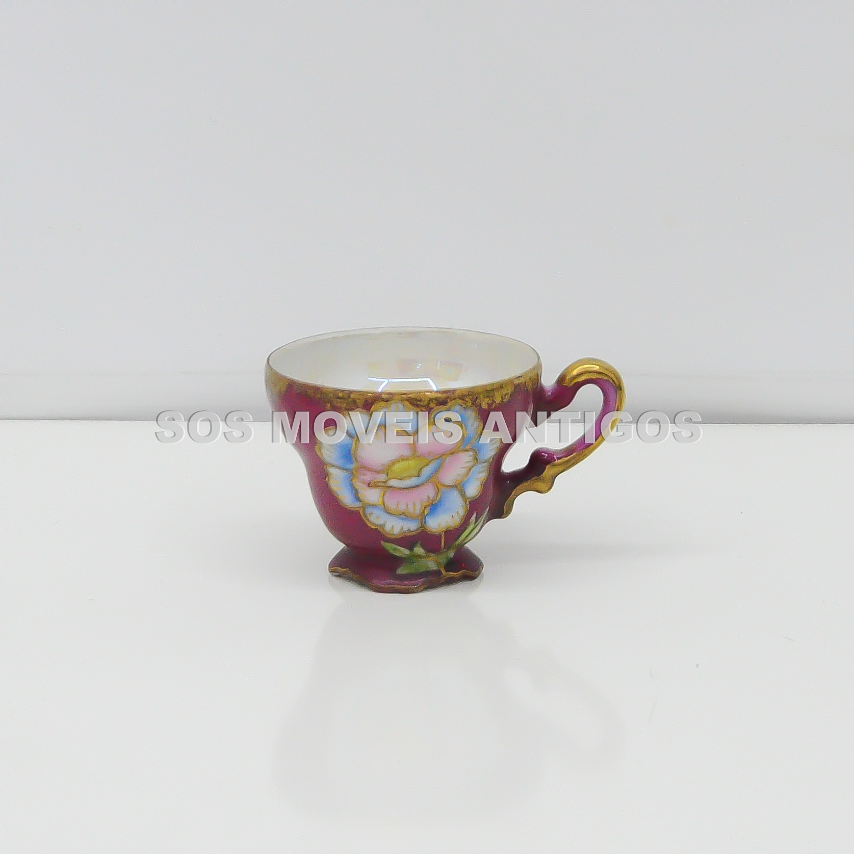 XÍCARA DE CAFÉ EM PORCELANA INGLESA -HAND PAINTED WINDSON – SOSMOVEISANTIGOS – ANTIQUARIO SP (4),