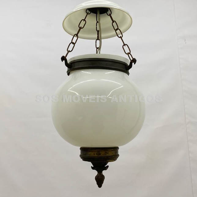 LUSTRE EM OPALINA – SOSMOVEISANTIGOS – ANTIQUARIO SP